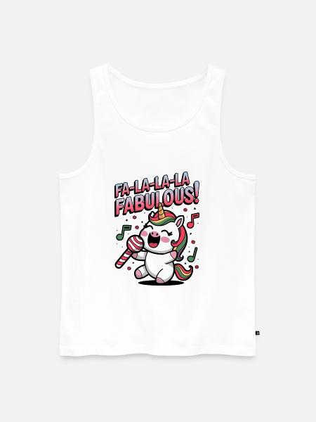 Fa-la-la-la Fabulous! - Men's Premium Organic Tank Top - white