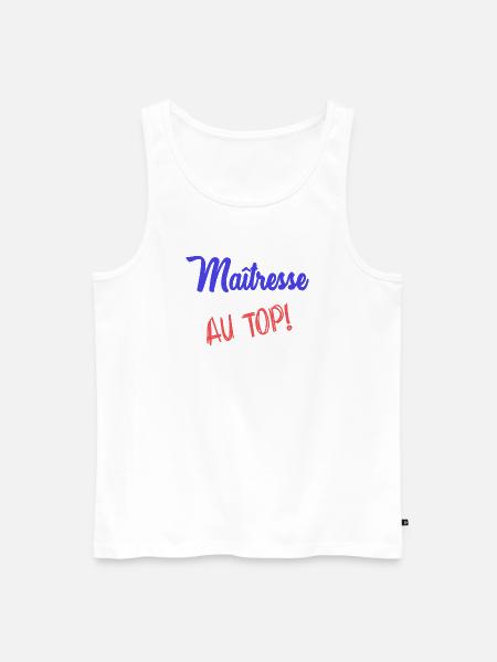 MISTRESS - Men's Premium Organic Tank Top - white
