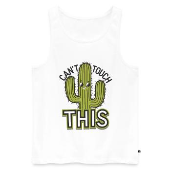 Can't Touch This - Men's Premium Organic Tank Top - white - Front - Michal (187cm)