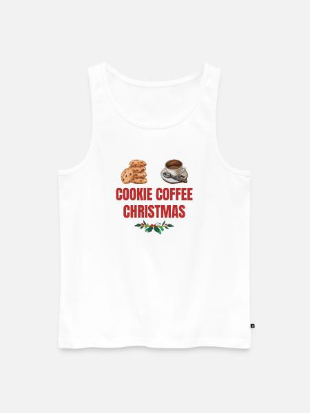 Cookie Coffee Christmas Eve - Men's Premium Organic Tank Top - white