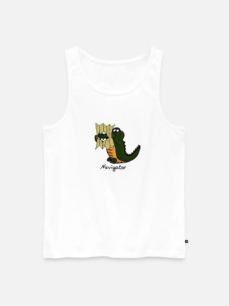 Navigator - Men's Premium Organic Tank Top - white
