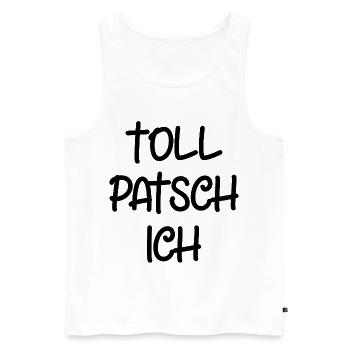Tollpatsch Ich tollpatschig lustig tollpatschich - Männer Premium Bio Tank Top - Weiß - Vorne - Michal (187cm)