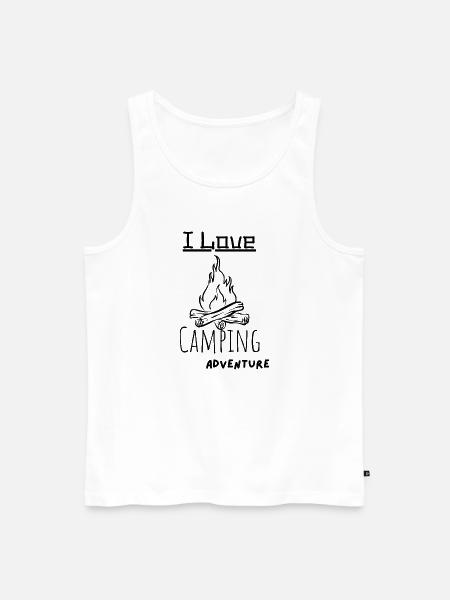 I Love Camping - Männer Premium Bio Tank Top - Weiß