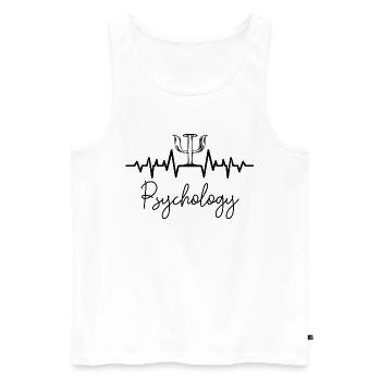 psychologue - Débardeur bio Premium Homme - blanc - Devant - Michal (187cm)