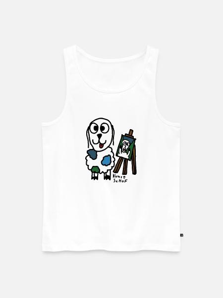 Kunst ScHoF - Männer Premium Bio Tank Top - Weiß