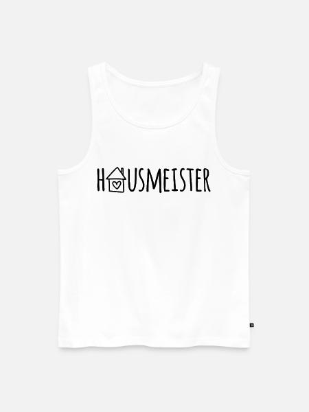 Hausmeister - Männer Premium Bio Tank Top - Weiß