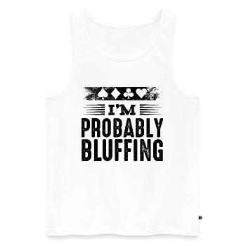 Poker - Men's Premium Organic Tank Top - white - Front - Michal (187cm)