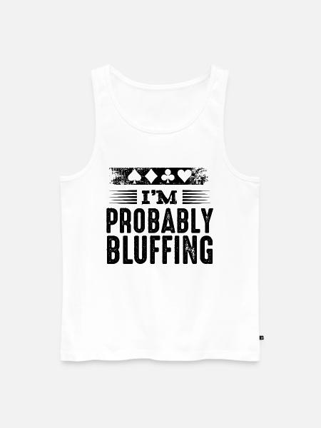 Poker - Men's Premium Organic Tank Top - white