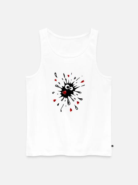 Klecks mit Herzen - Männer Premium Bio Tank Top - Weiß