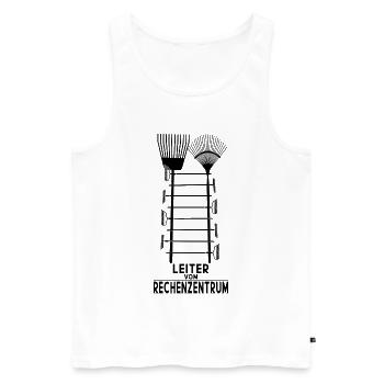 LEITER VOM RECHENZENTRUM - Männer Premium Bio Tank Top - Weiß - Vorne - Michal (187cm)