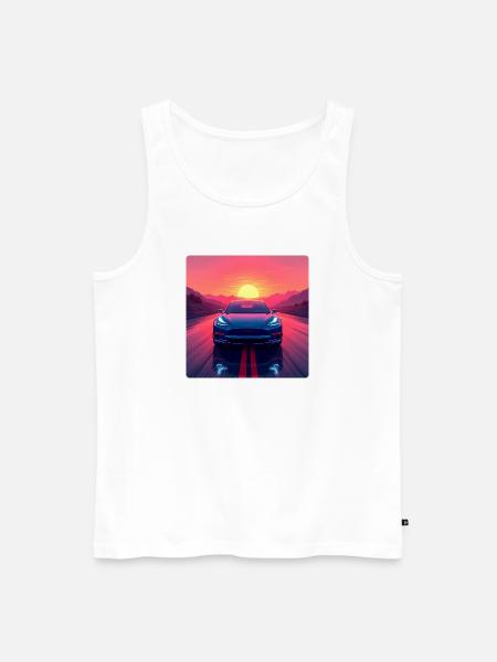 Electric Highway - Men's Premium Organic Tank Top - white