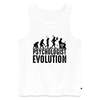 psychologue - Débardeur bio Premium Homme - blanc - Devant - Michal (187cm)