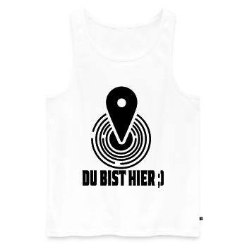 Vous êtes ici, votre position actuelle - Débardeur bio Premium Homme - blanc - Devant - Michal (187cm)