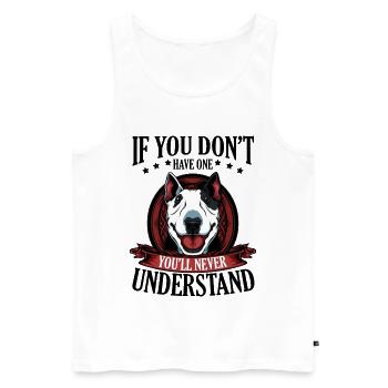 Bull Terrier - Men's Premium Organic Tank Top - white - Front - Michal (187cm)