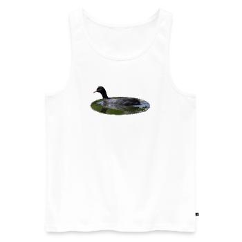 Blässhuhn Wasservogel Vogel - Männer Premium Bio Tank Top - Weiß - Vorne - Michal (187cm)