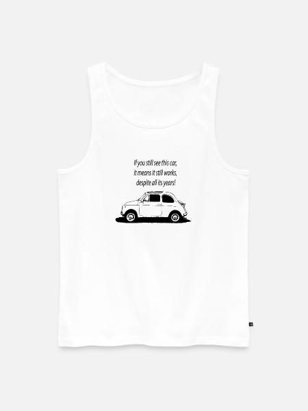 500 Italy - Men's Premium Organic Tank Top - white