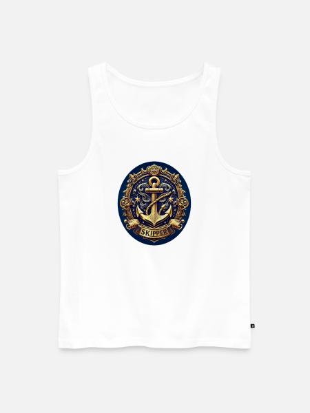 Skipper Logo - Men's Premium Organic Tank Top - white