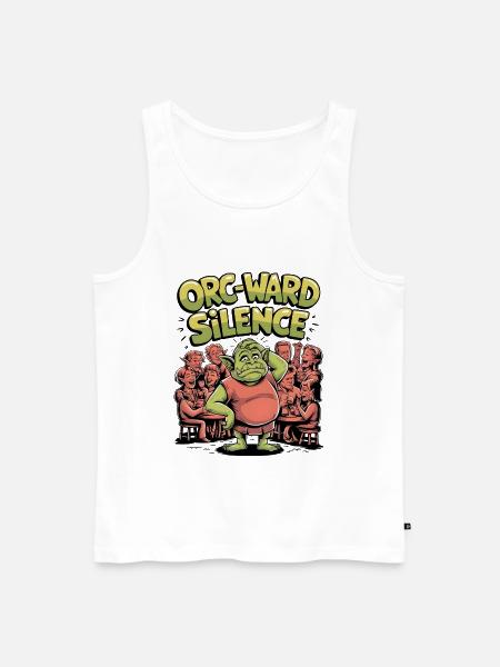 Orc-ward Silence - Men's Premium Organic Tank Top - white