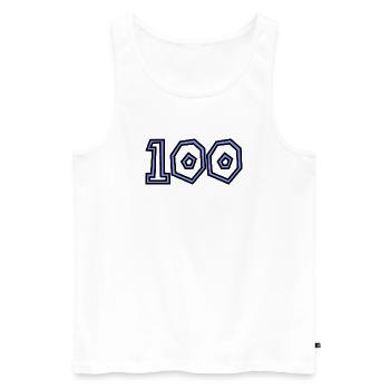 100. 100 JAHRE. 100-JÄHRIGES JUBILÄUM. 100. GEBURTSTAG - Männer Premium Bio Tank Top - Weiß - Vorne - Michal (187cm)