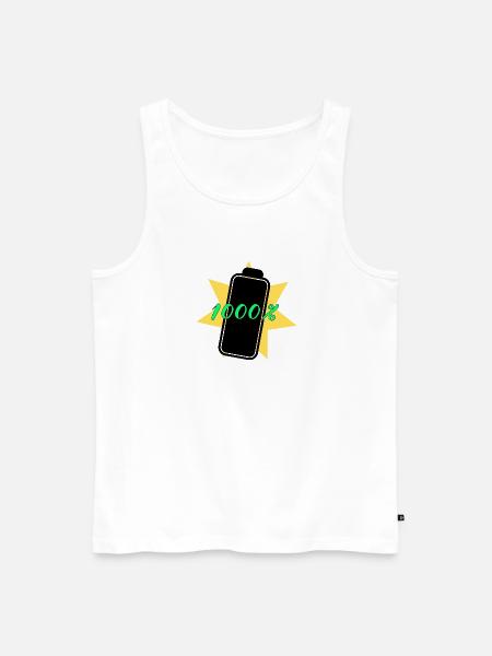 1000% energy - Men's Premium Organic Tank Top - white