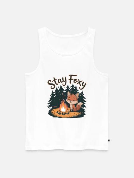 Bleib fuchsig - Männer Premium Bio Tank Top - Weiß