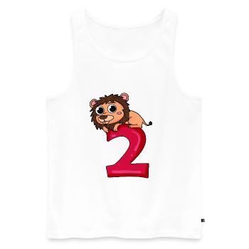 2 Geburtstag Löwe - 2 Jahre alt Geschenk - Männer Premium Bio Tank Top - Weiß - Vorne - Michal (187cm)