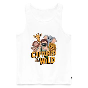 Gefangen von der Wildnis - Männer Premium Bio Tank Top - Weiß - Vorne - Michal (187cm)