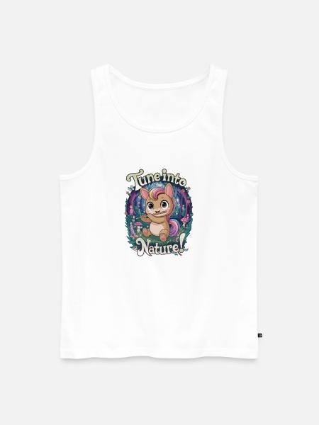 Tune Into Nature! - Men's Premium Organic Tank Top - white