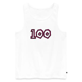 100. 100 JAHRE. 100-JÄHRIGES JUBILÄUM. GEBURTSTAG 1001 - Männer Premium Bio Tank Top - Weiß - Vorne - Michal (187cm)