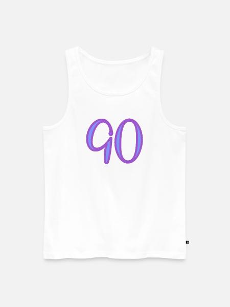 90 - Men's Premium Organic Tank Top - white