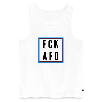 AFD Nein Danke! - Männer Premium Bio Tank Top - Weiß - Vorne - Michal (187cm)