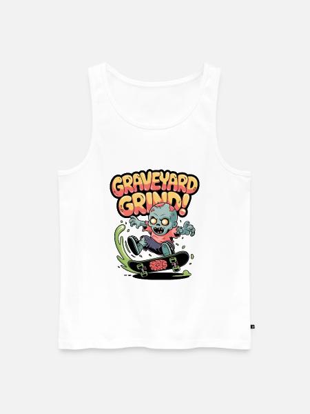 Friedhofs-Grind! - Männer Premium Bio Tank Top - Weiß
