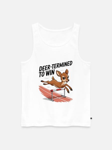 Deer-Termined pour gagner - Débardeur bio Premium Homme - blanc