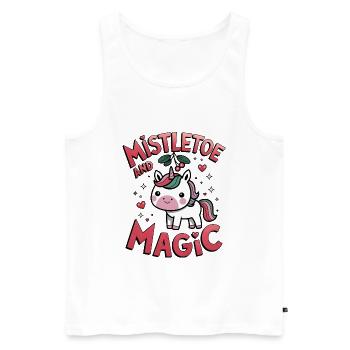 Mistel und Magie - Männer Premium Bio Tank Top - Weiß - Vorne - Michal (187cm)