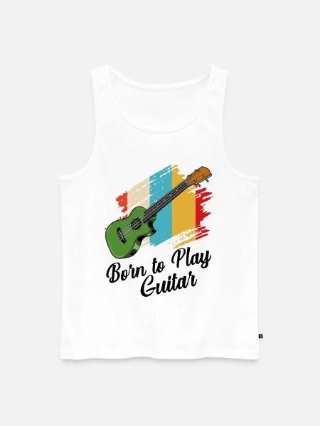 Gitarre - Männer Premium Bio Tank Top - Weiß