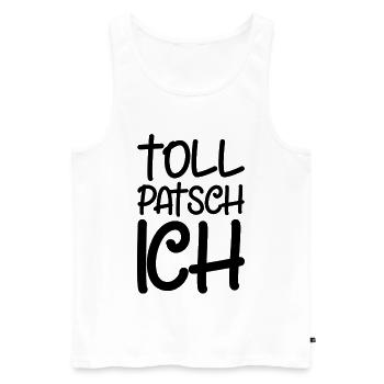 Tollpatsch Ich tollpatschig lustig tollpatschich - Männer Premium Bio Tank Top - Weiß - Vorne - Michal (187cm)