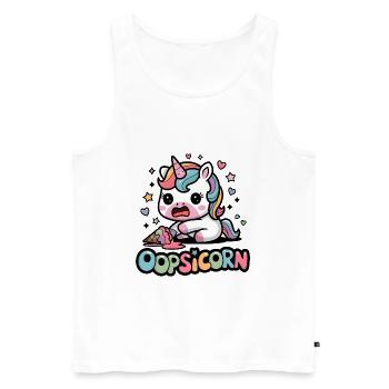 Oopsicorn - Débardeur bio Premium Homme - blanc - Devant - Michal (187cm)