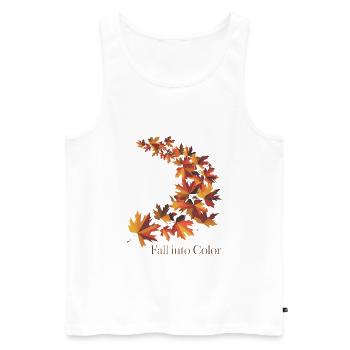 Fall Into Color - Men's Premium Organic Tank Top - white - Front - Michal (187cm)