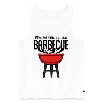 Red Kettle Grill Illustration - Men's Premium Organic Tank Top - white - Front - Michal (187cm)
