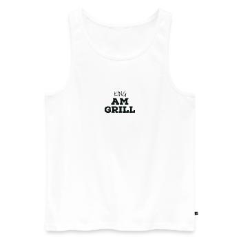 King au grill - Débardeur bio Premium Homme - blanc - Devant - Michal (187cm)
