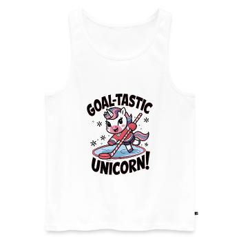 Licorne but-tastique ! - Débardeur bio Premium Homme - blanc - Devant - Michal (187cm)