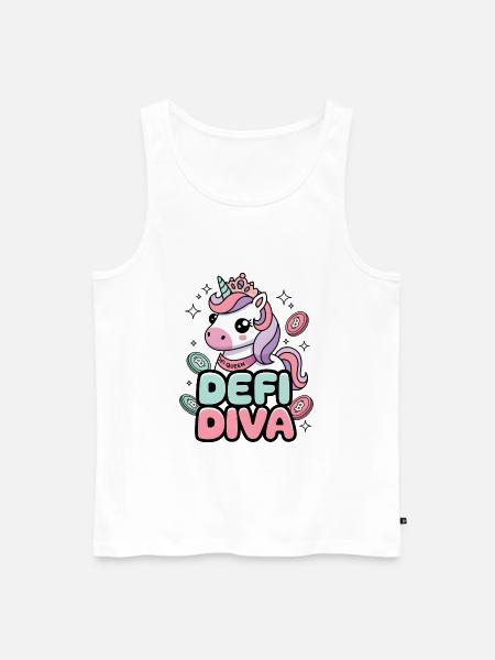 Defi Diva - Männer Premium Bio Tank Top - Weiß