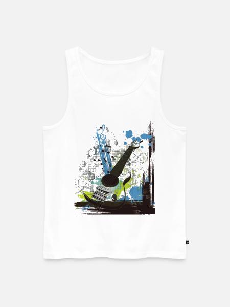 Musique - Débardeur bio Premium Homme - blanc