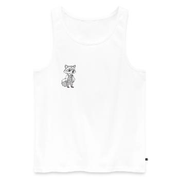 Geschäftiger Fuchs - Männer Premium Bio Tank Top - Weiß - Vorne - Michal (187cm)