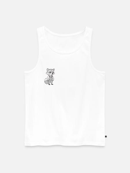Geschäftiger Fuchs - Männer Premium Bio Tank Top - Weiß