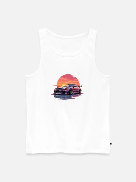 Skyline Sunset - Men's Premium Organic Tank Top - white