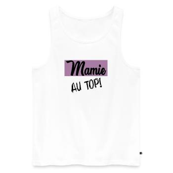 BONNE FÊTE MAMIE - Débardeur bio Premium Homme - blanc - Devant - Michal (187cm)