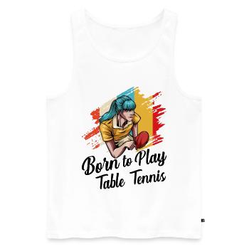 Table tennis - Men's Premium Organic Tank Top - white - Front - Michal (187cm)