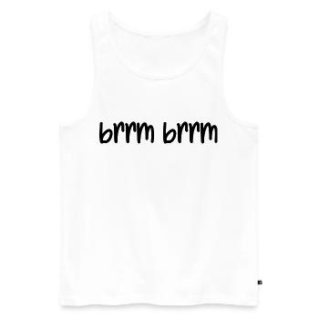 brrm brrm - Men's Premium Organic Tank Top - white - Front - Michal (187cm)