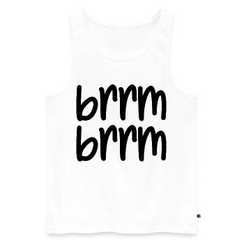 brrm brrm - Men's Premium Organic Tank Top - white - Front - Michal (187cm)